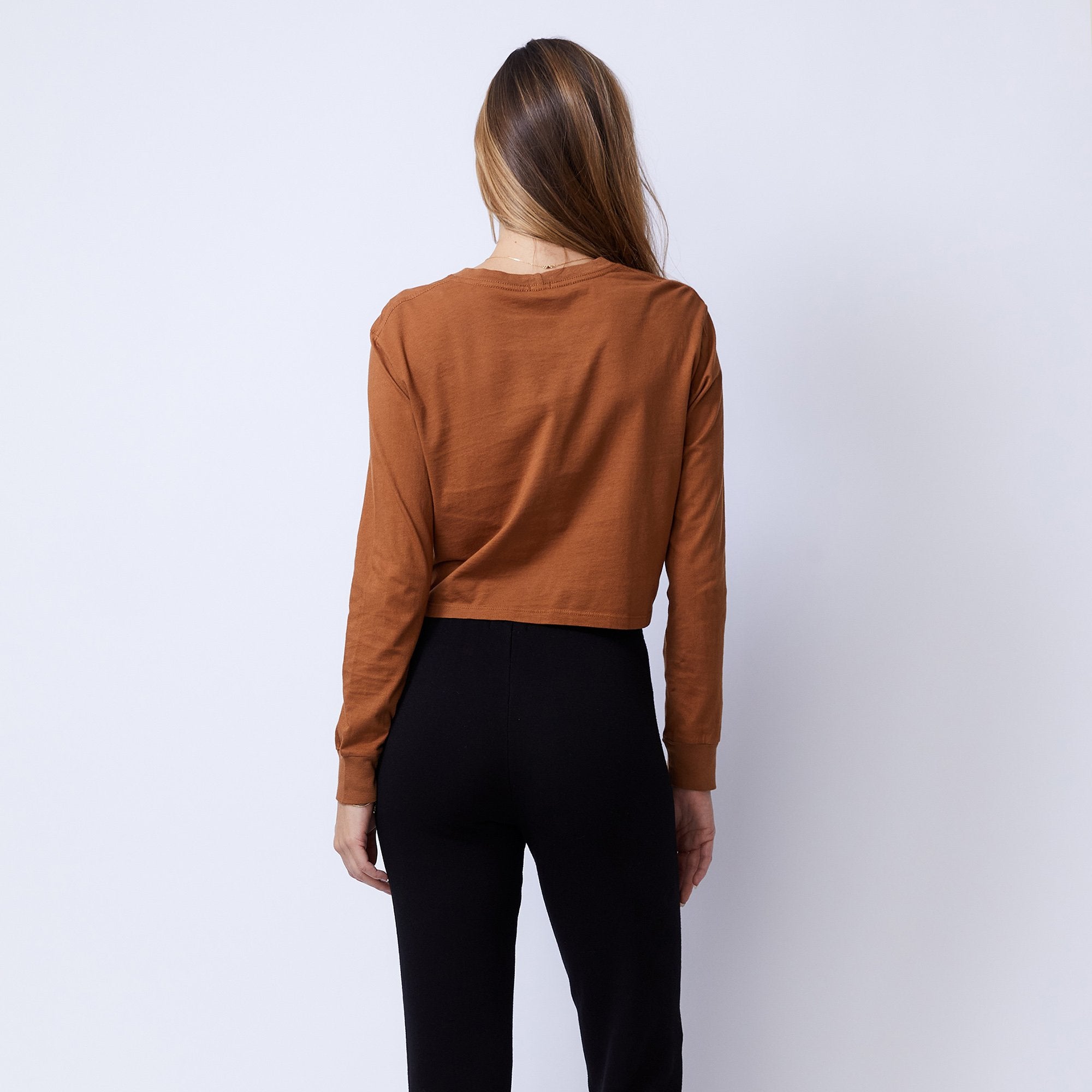 Cropped Long Sleeve Ex-Boyfriend Pocket Crew (4953629720678)