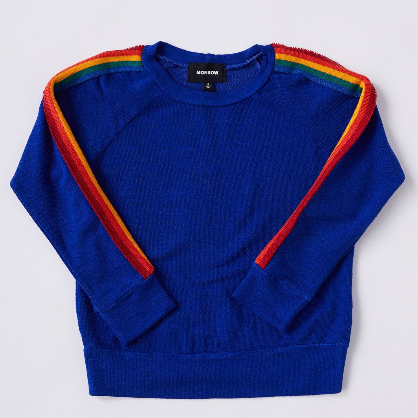 Kids Supersoft Rainbow Stripe Raglan (6089382985910)