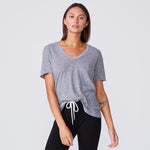 Textured Tri-Blend Relaxed V Neck Tee (11780148239)