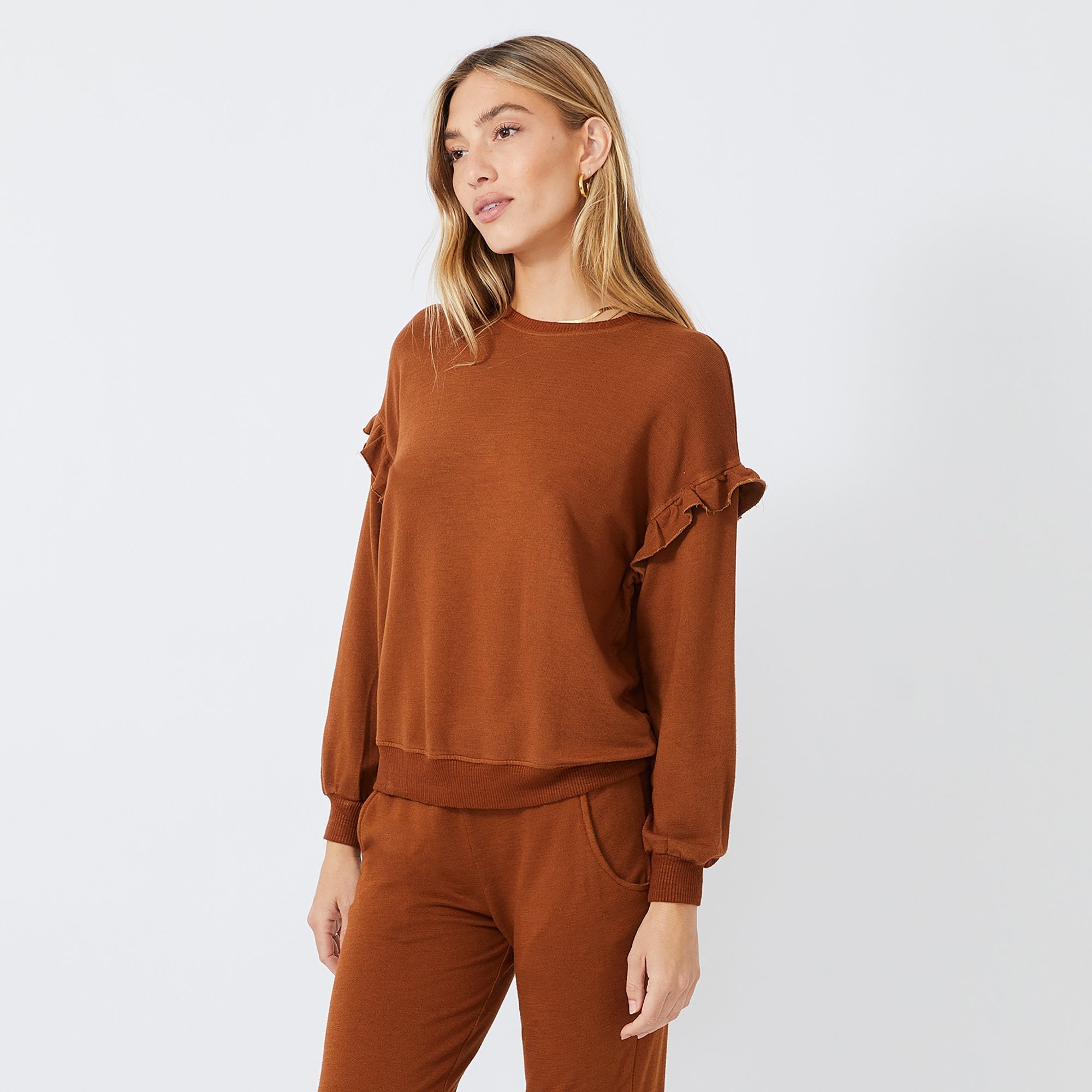 Supersoft Ruffle Sweatshirt (4922459455590)