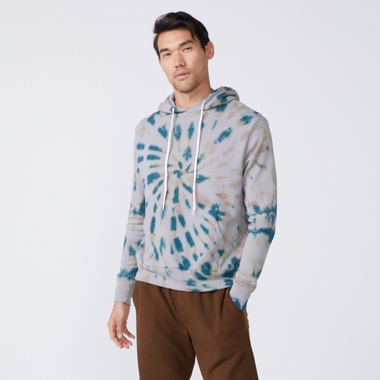 Kaleidoscope Tie Dye Slouchy Pullover Hoody (6219012210870)