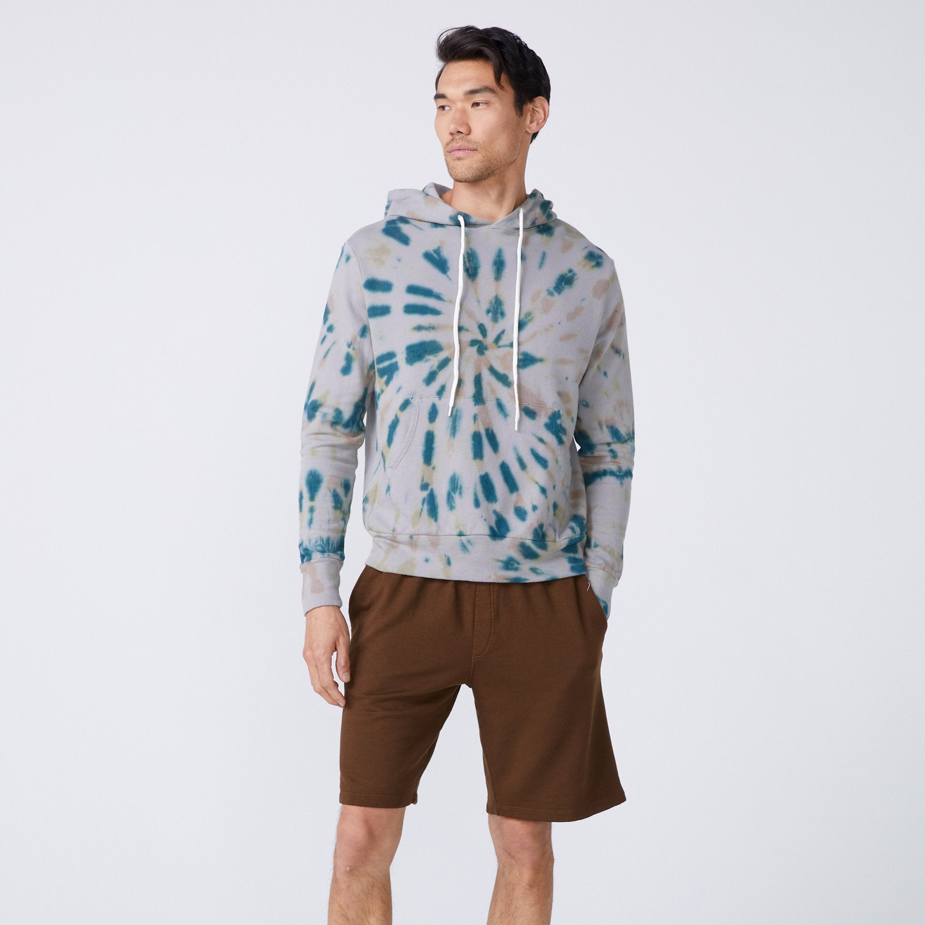 Kaleidoscope Tie Dye Slouchy Pullover Hoody (6219012210870)