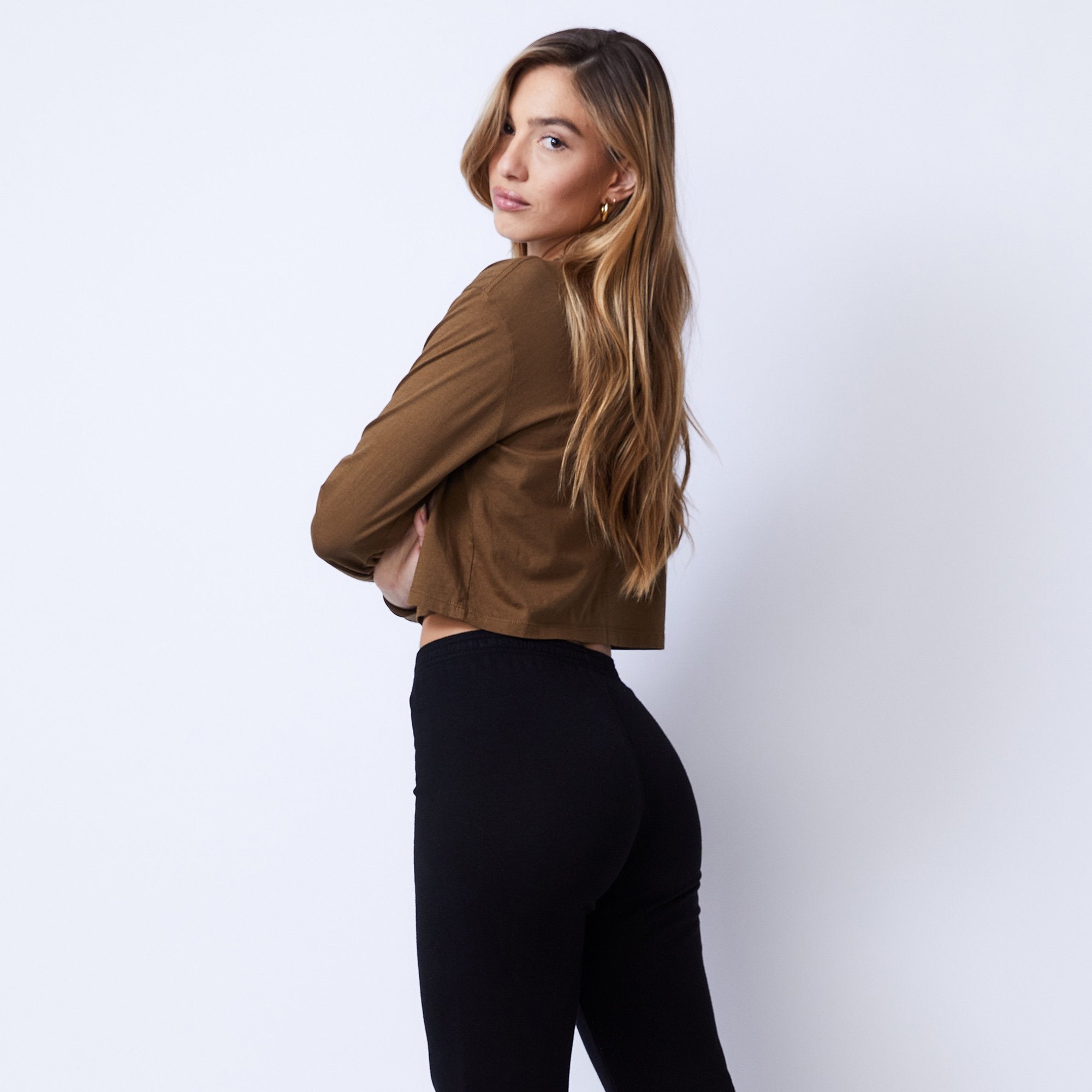 Cropped Long Sleeve Ex-Boyfriend Pocket Crew (4953629687910)