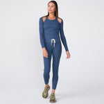 Cut Out Shoulder Long Sleeve Top (6551222878390)