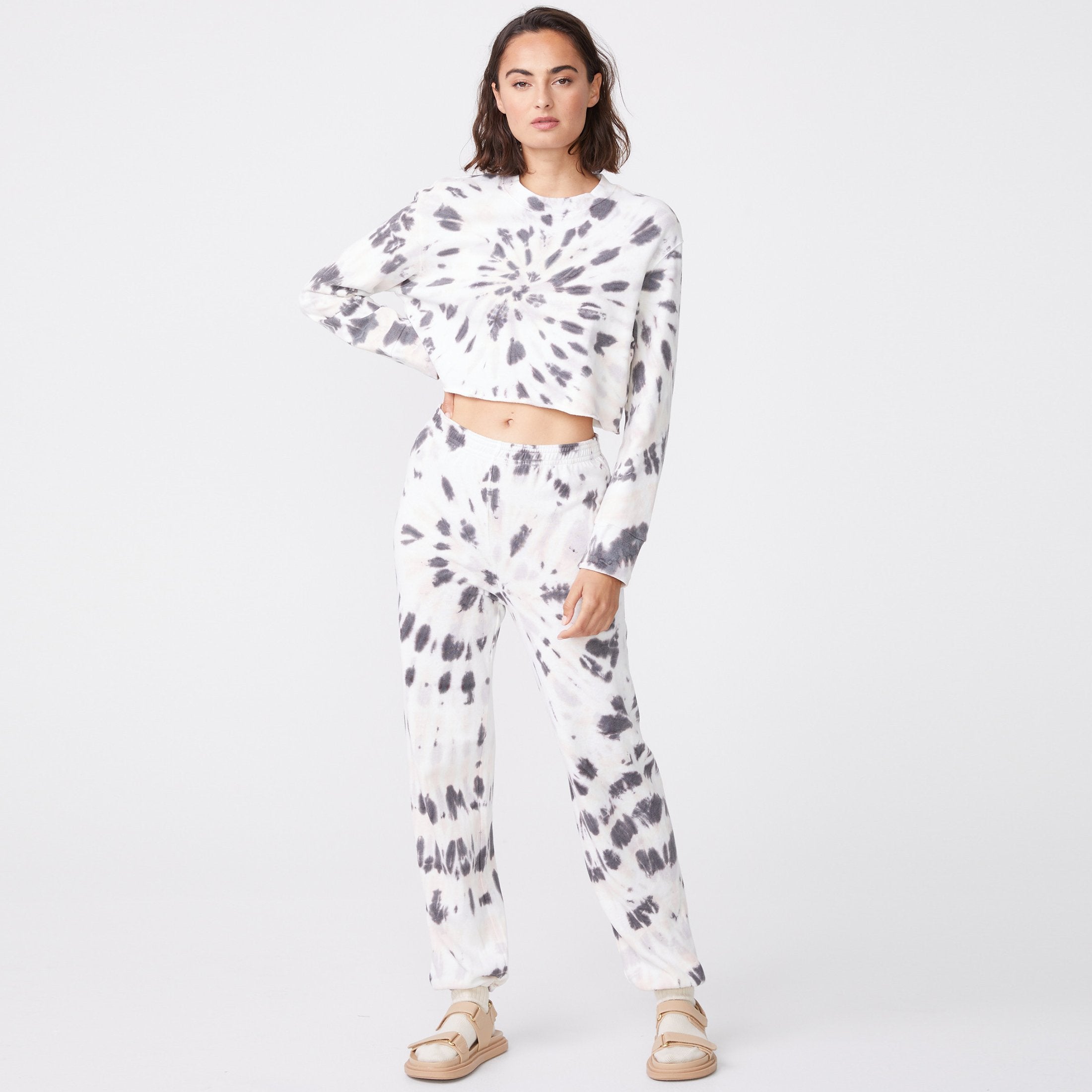 Kaleidoscope Tie Dye High Waisted Vintage Sweats (6592531529910)