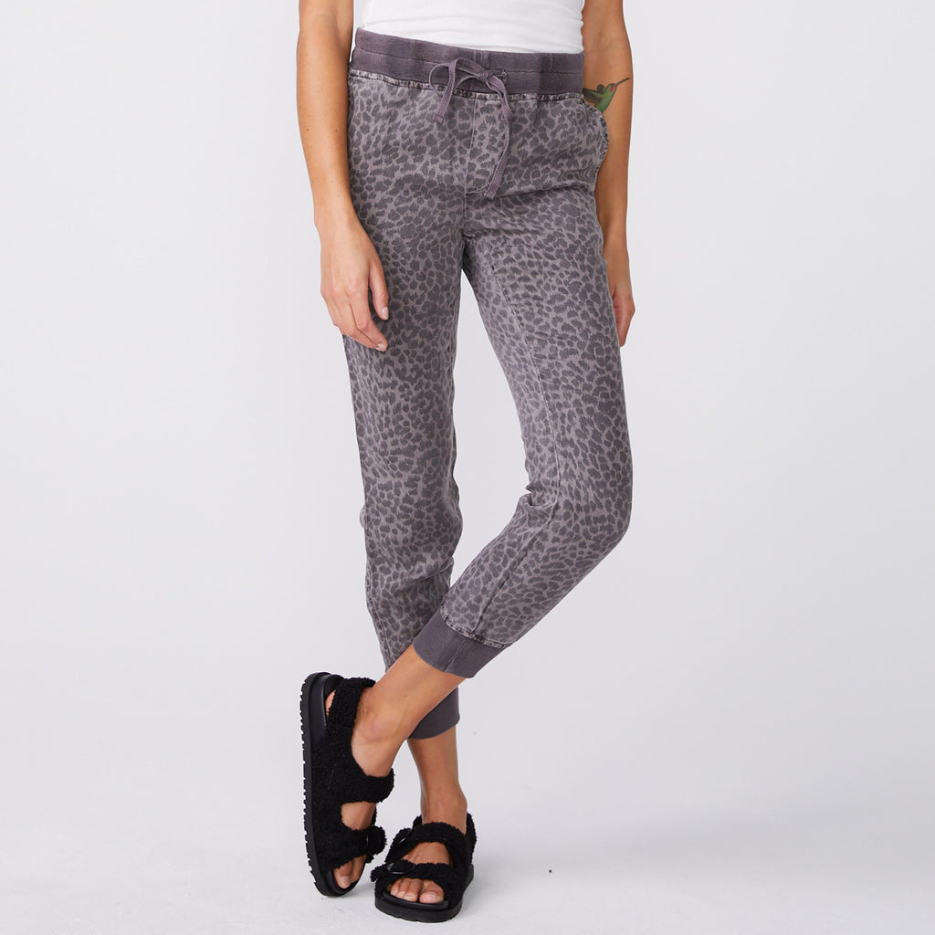Mini Leopard Knit Woven Jogger (6147257499830)