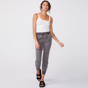 Mini Leopard Knit Woven Jogger (6147257499830)