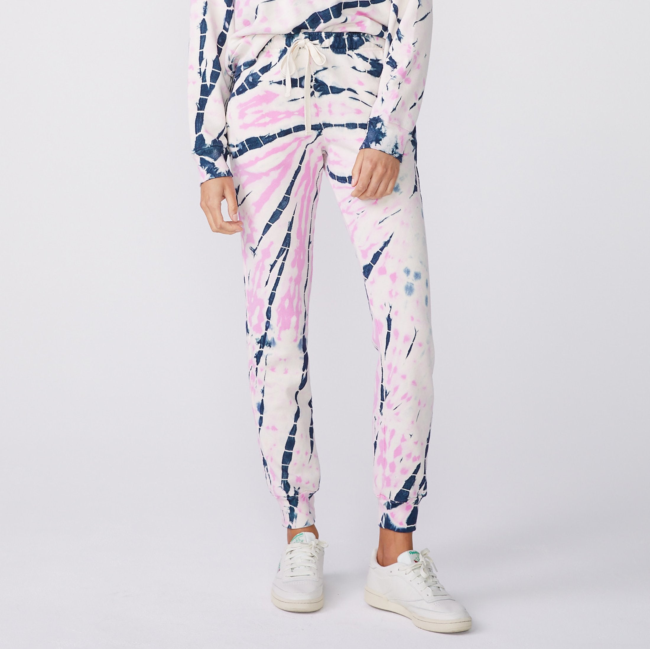 Bamboo Burst Tie Dye Girlfriend Sweats (6643420496054)