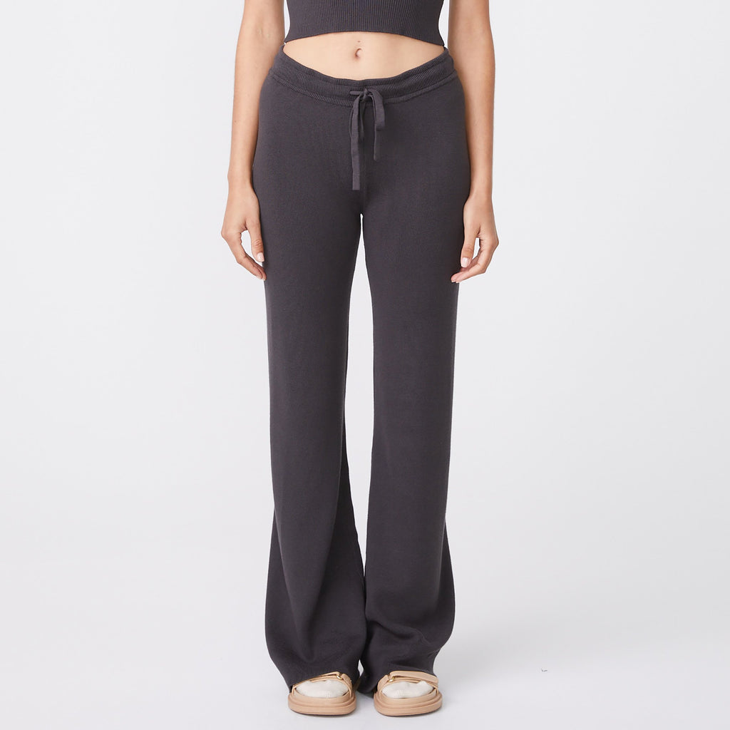 Rib Lounge Wide Leg Sweats (6592637272246)