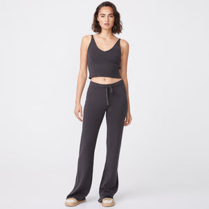 Rib Lounge Wide Leg Sweats (6592637272246)