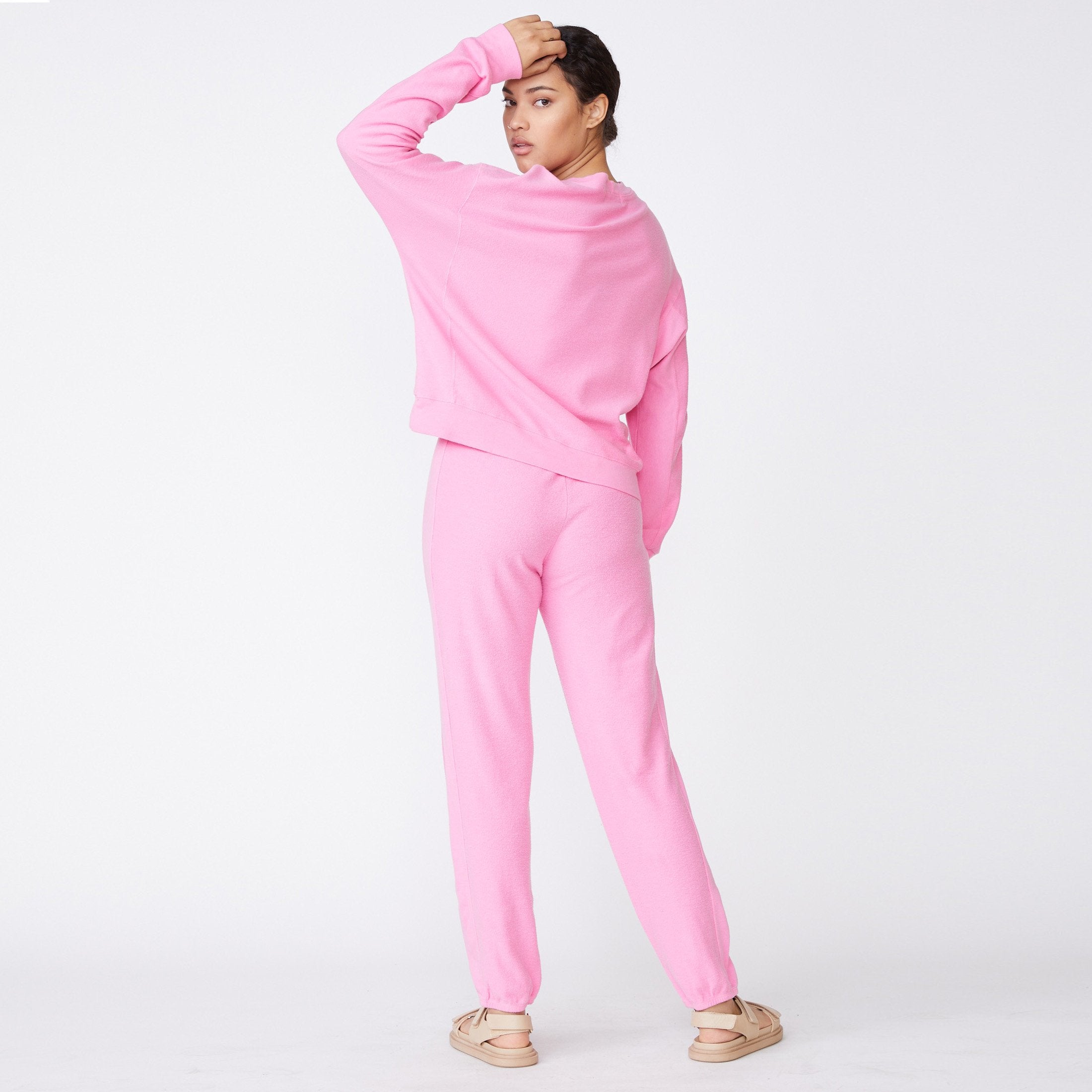 Fuzzy Fleece Rib Sweats (6643419742390)