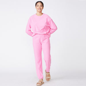 Fuzzy Fleece Rib Sweats (6643419742390)