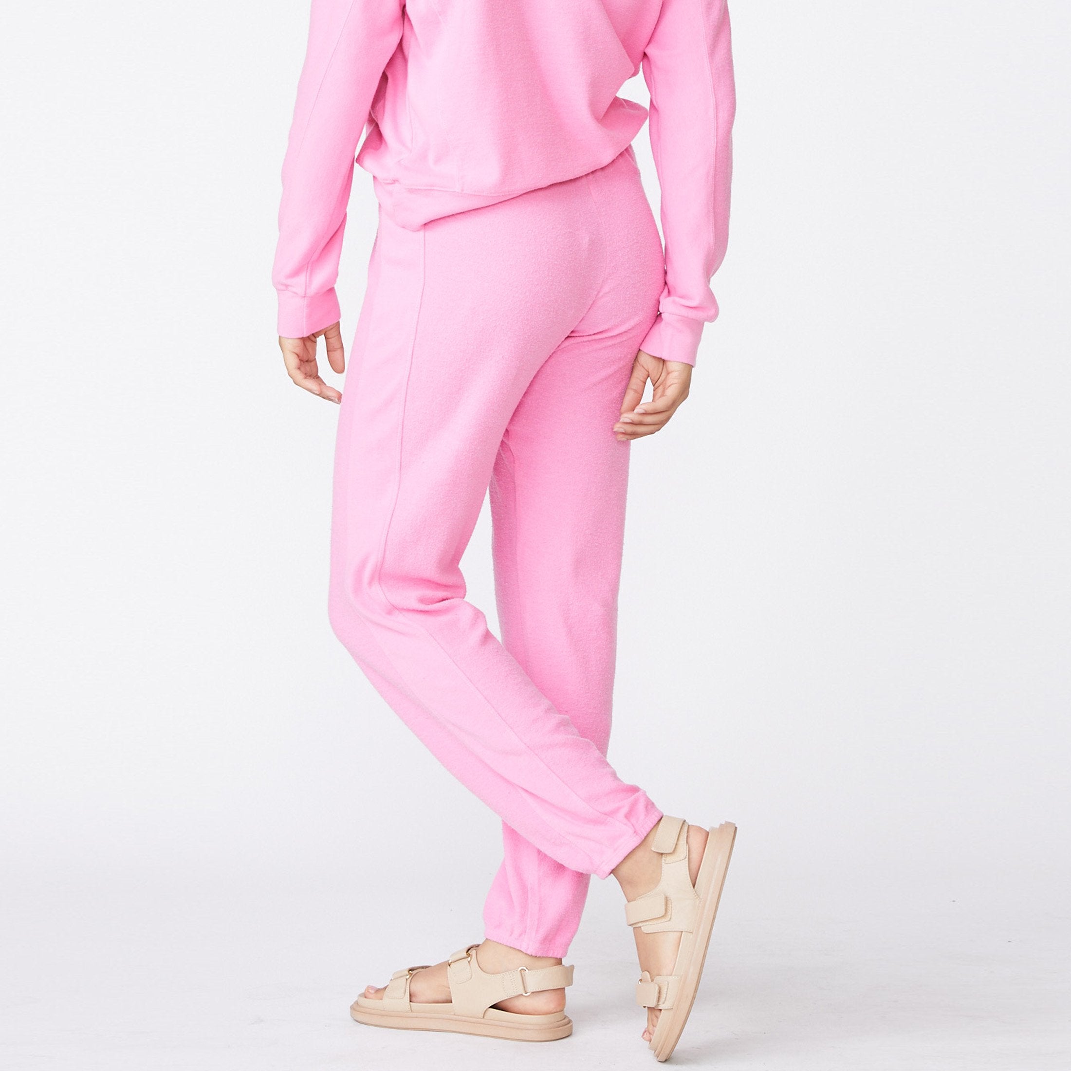 Fuzzy Fleece Rib Sweats (6643419742390)