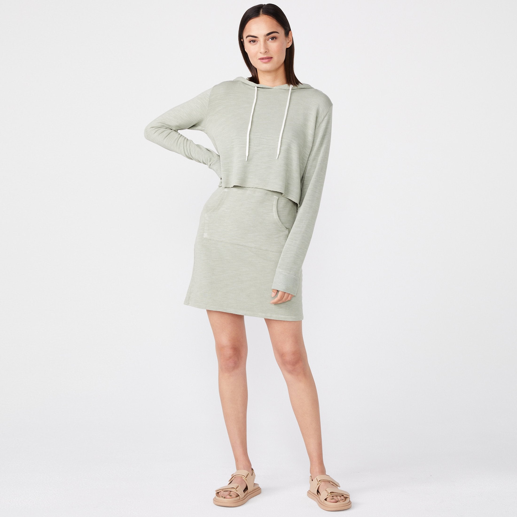 Supersoft Double Layer Hoody Dress (6592610009270)