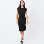 Supersoft Rib Cap Sleeve Dress (4945169383526)