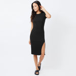 Supersoft Rib Cap Sleeve Dress (4945169383526)