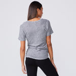 Textured Tri-Blend Fitted V Neck Tee (9535379460)