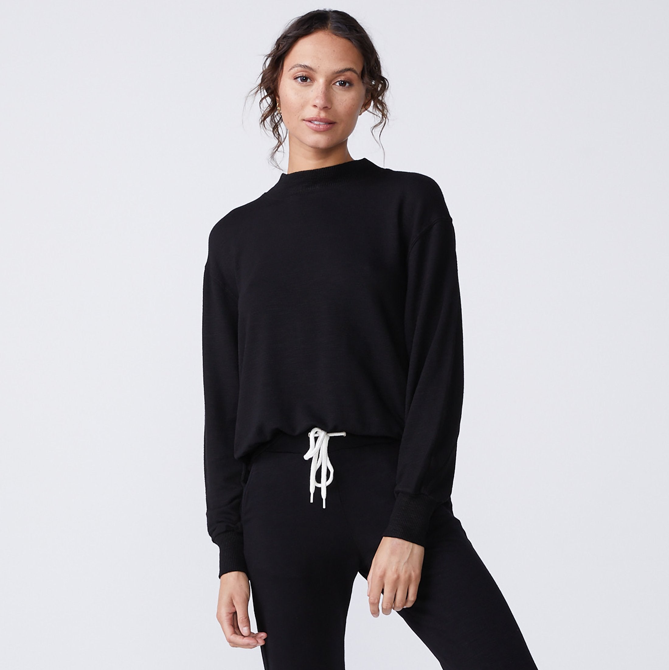 Supersoft Mock Neck Seamed Sweatshirt (6194333515958)