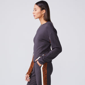 Mini Leopard Panelled Sweatshirt (4960547373158)