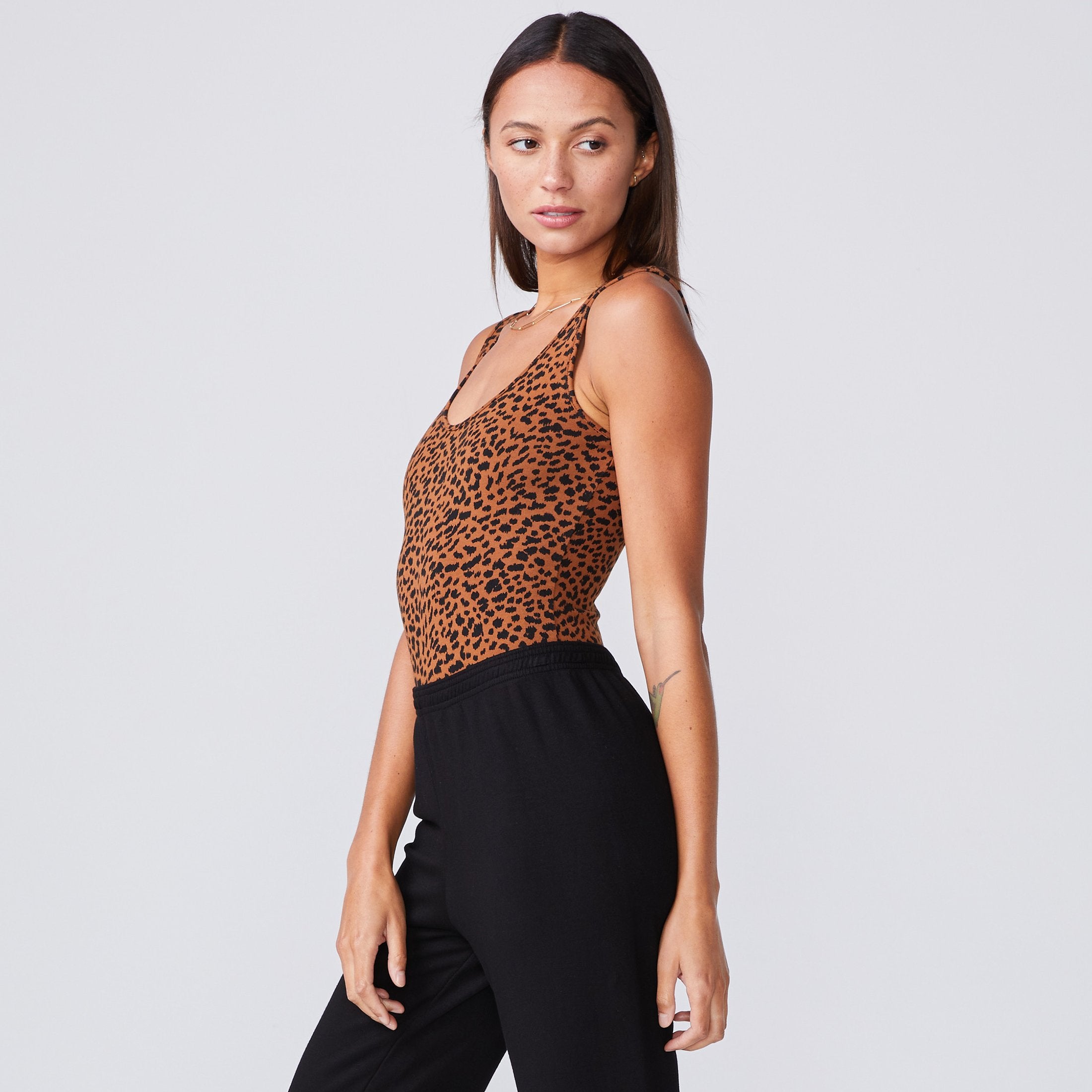 Mini Leopard Tank Bodysuit (6089287499958)