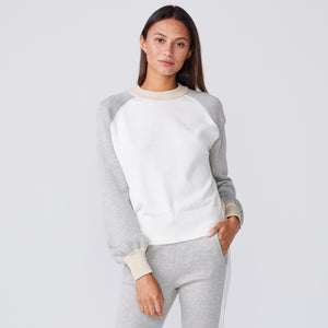 Color Block Mock Neck Sweatshirt (6101743927478)