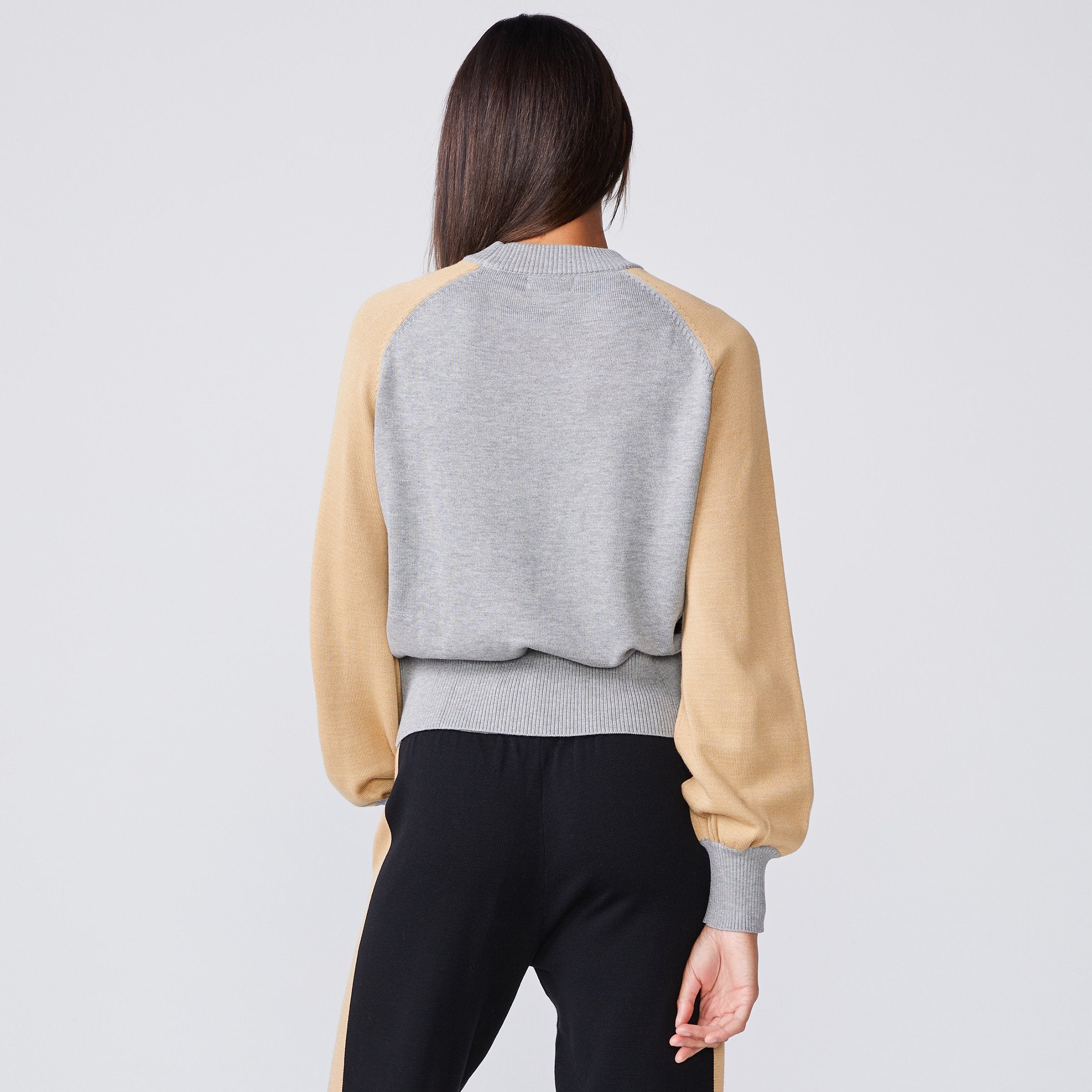 Color Block Mock Neck Sweatshirt (4922460176486)