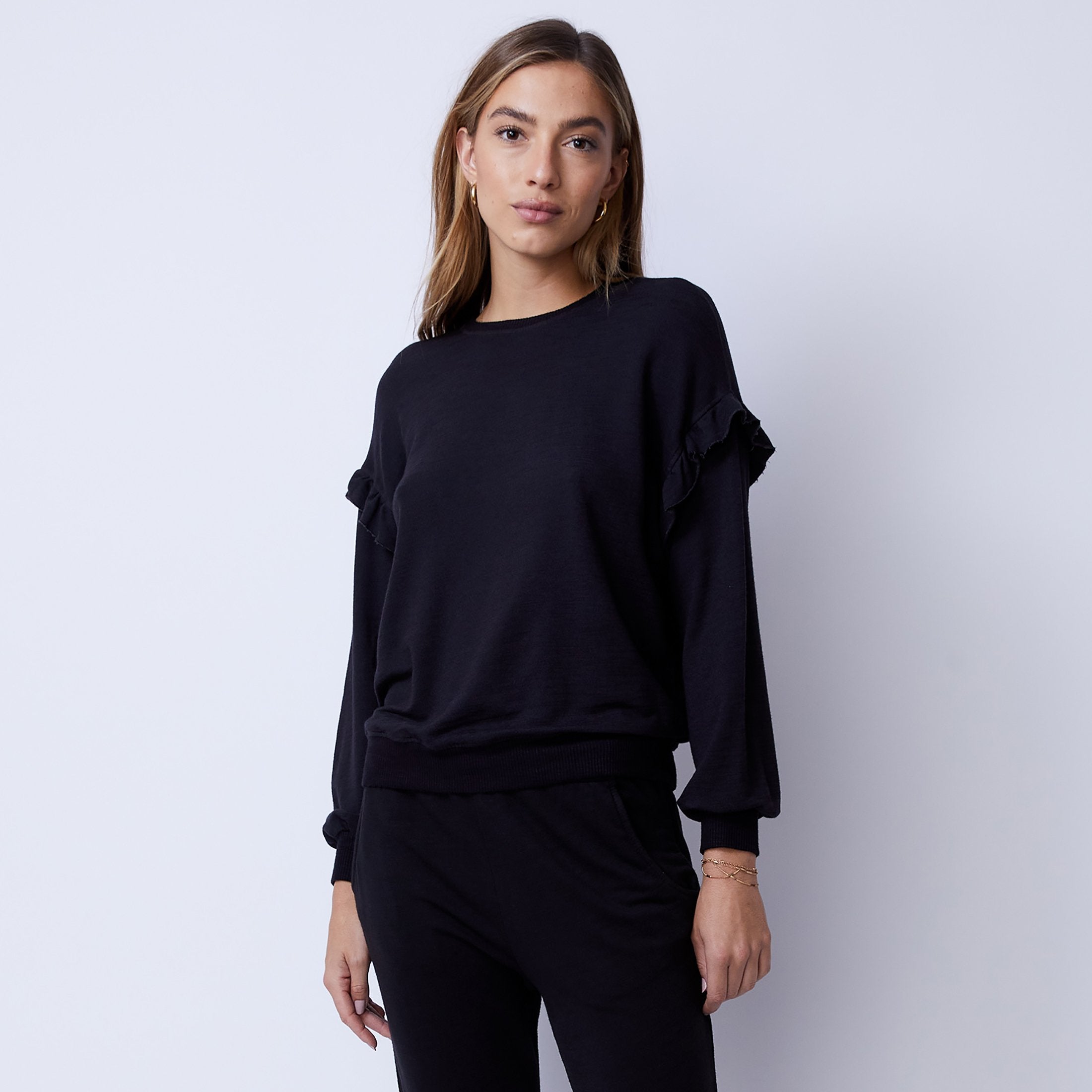 Supersoft Ruffle Sweatshirt (4959308939366)