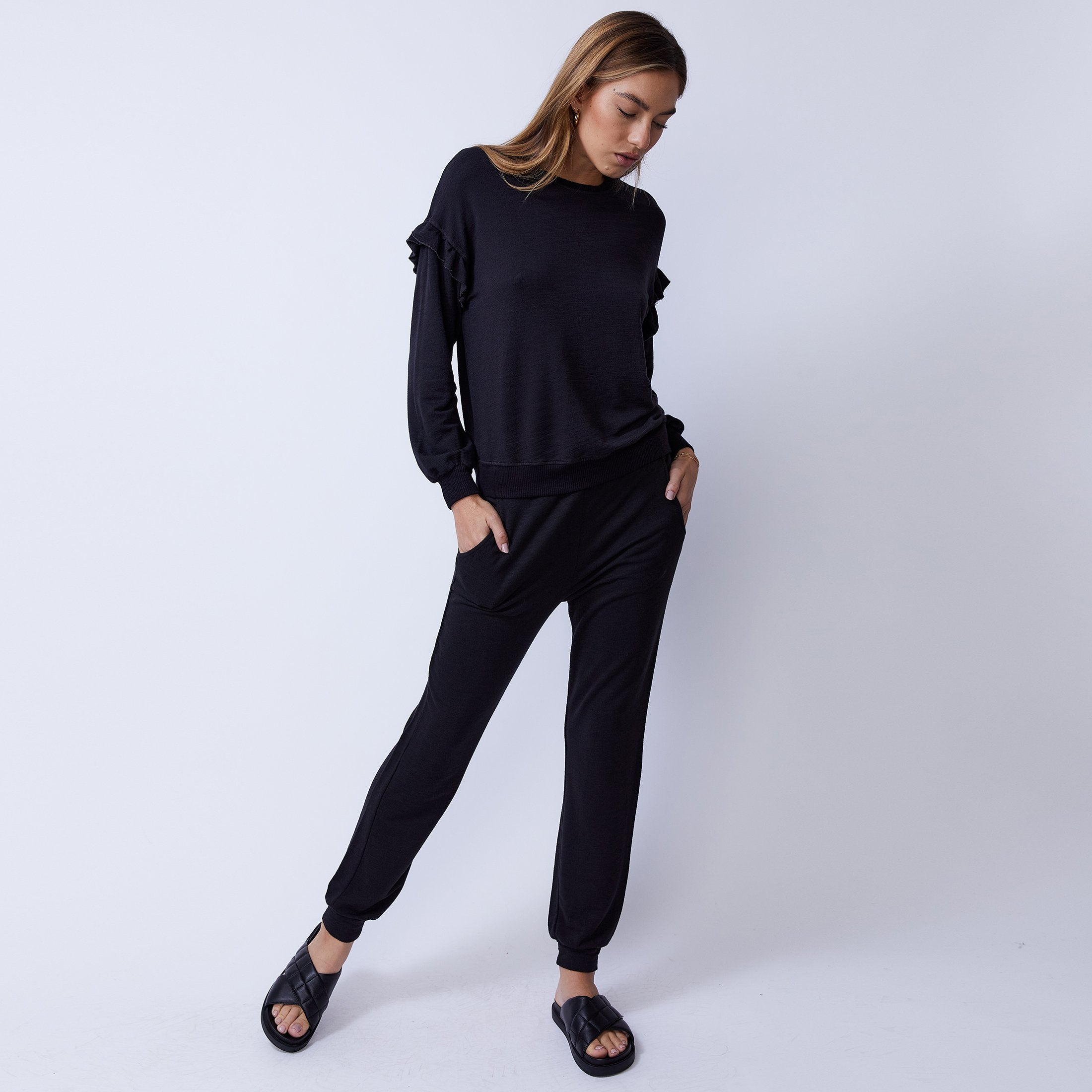 Supersoft Ruffle Sweatshirt (4959308939366)