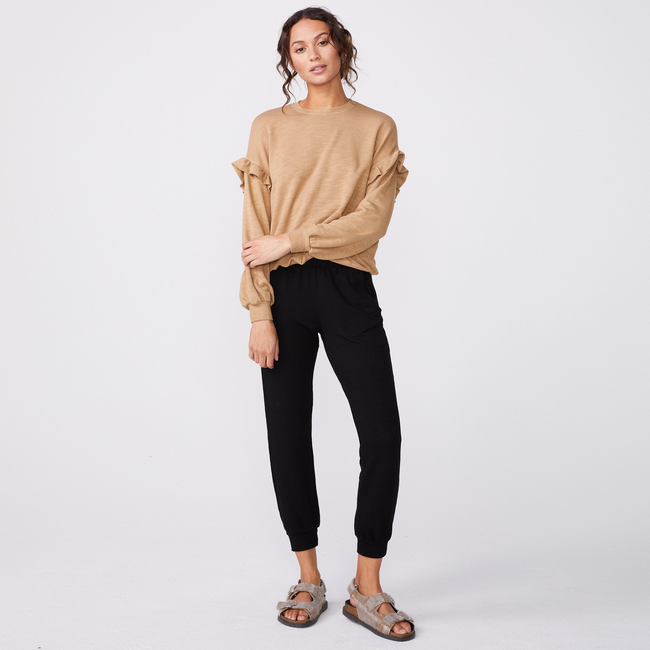 Supersoft Ruffle Sweatshirt (6194333450422)