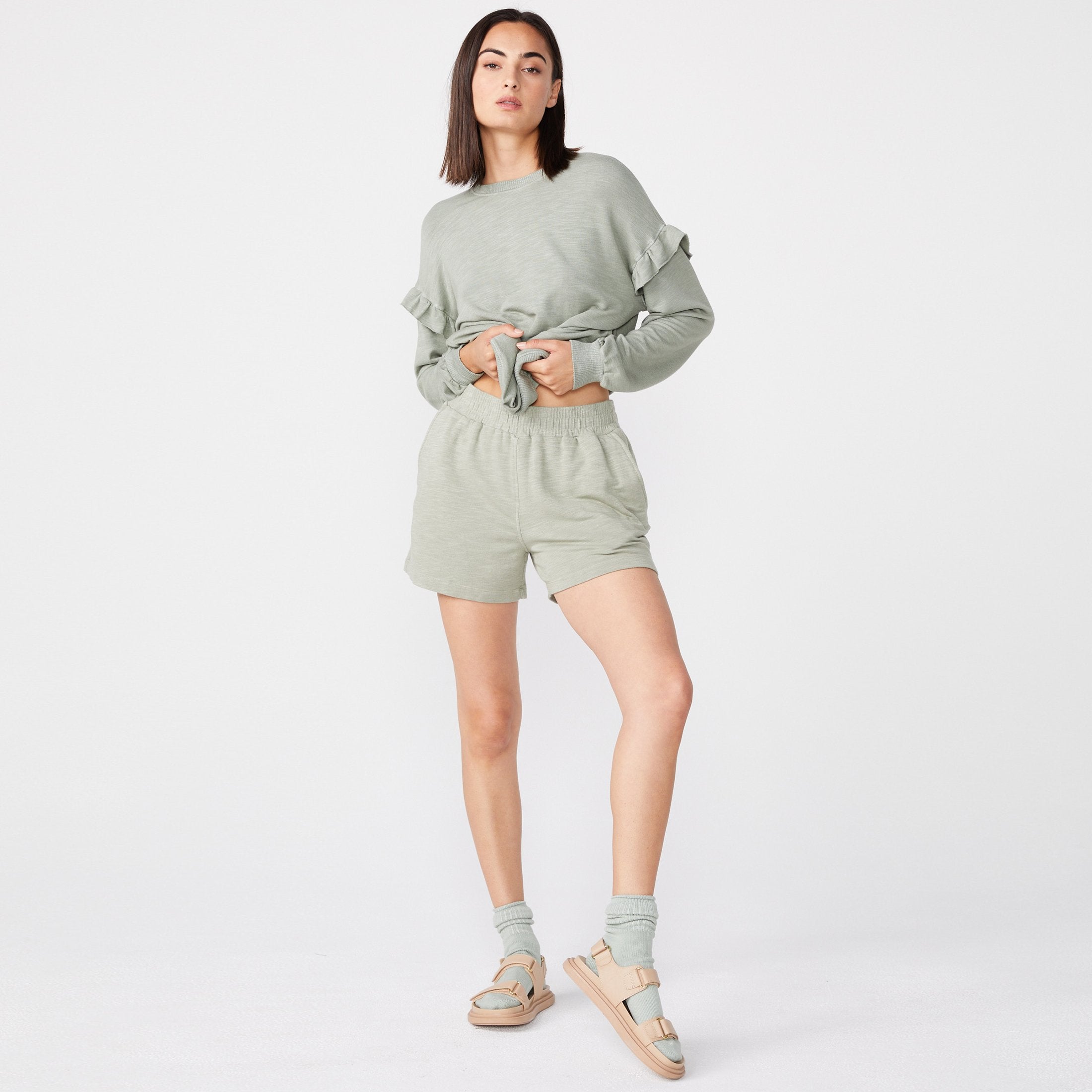 Supersoft Ruffle Sweatshirt (6592534347958)