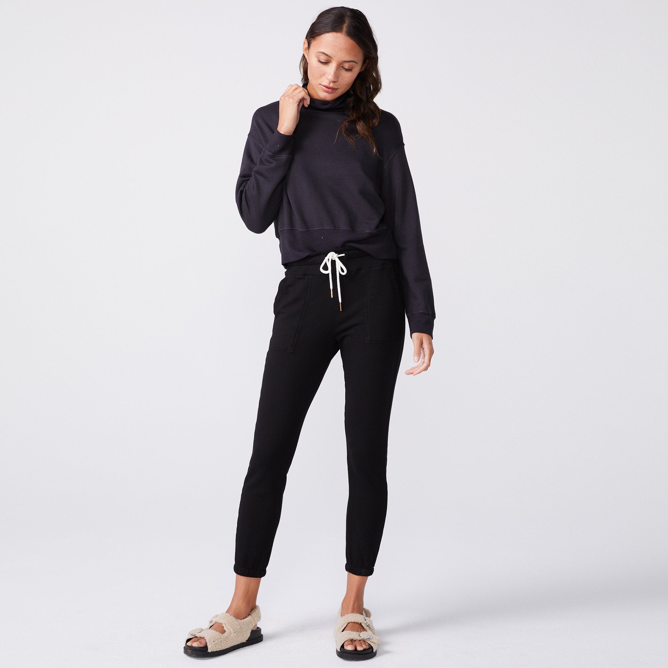 Mock Neck Slouchy Sweatshirt (6147256910006)