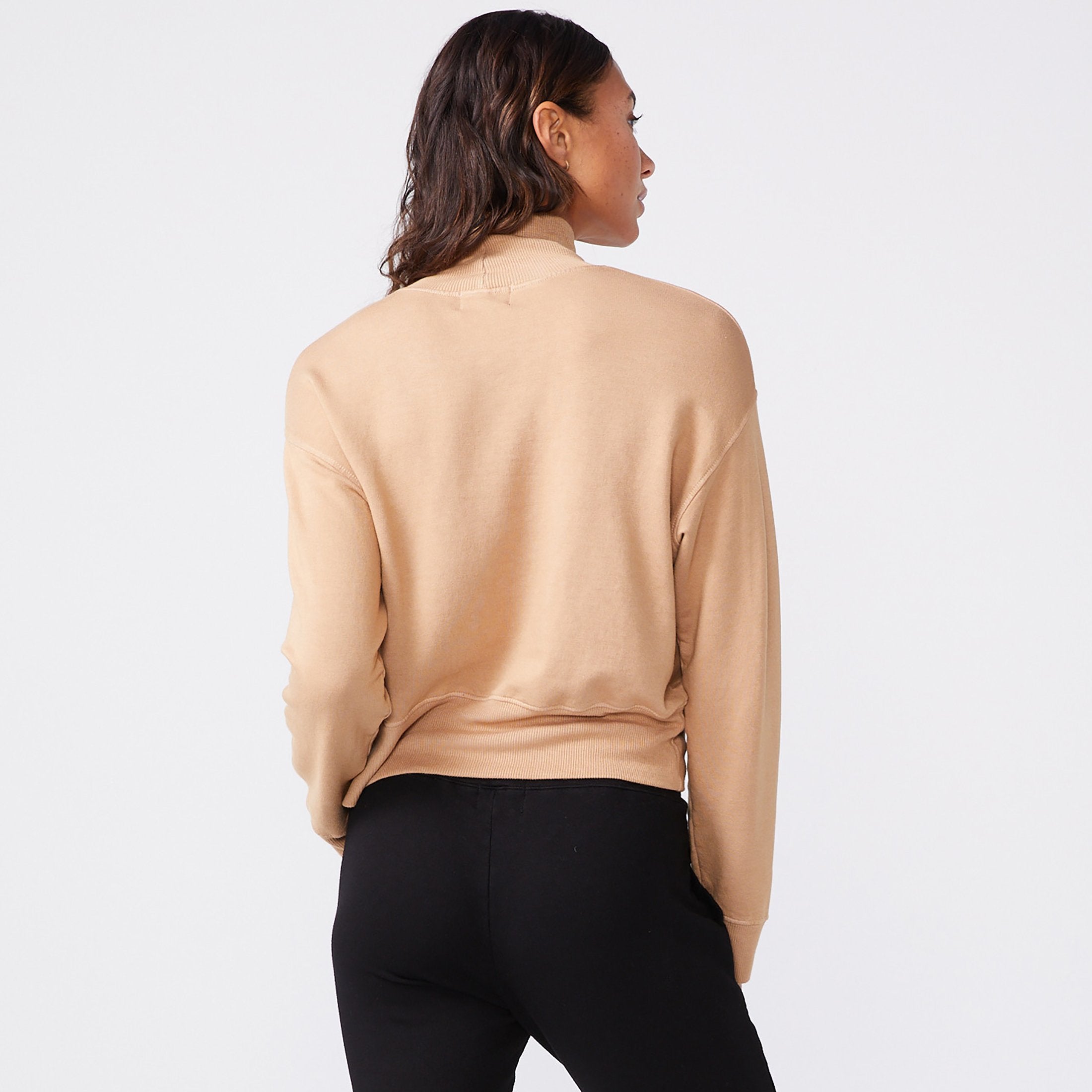 Mock Neck Slouchy Sweatshirt (6147256877238)