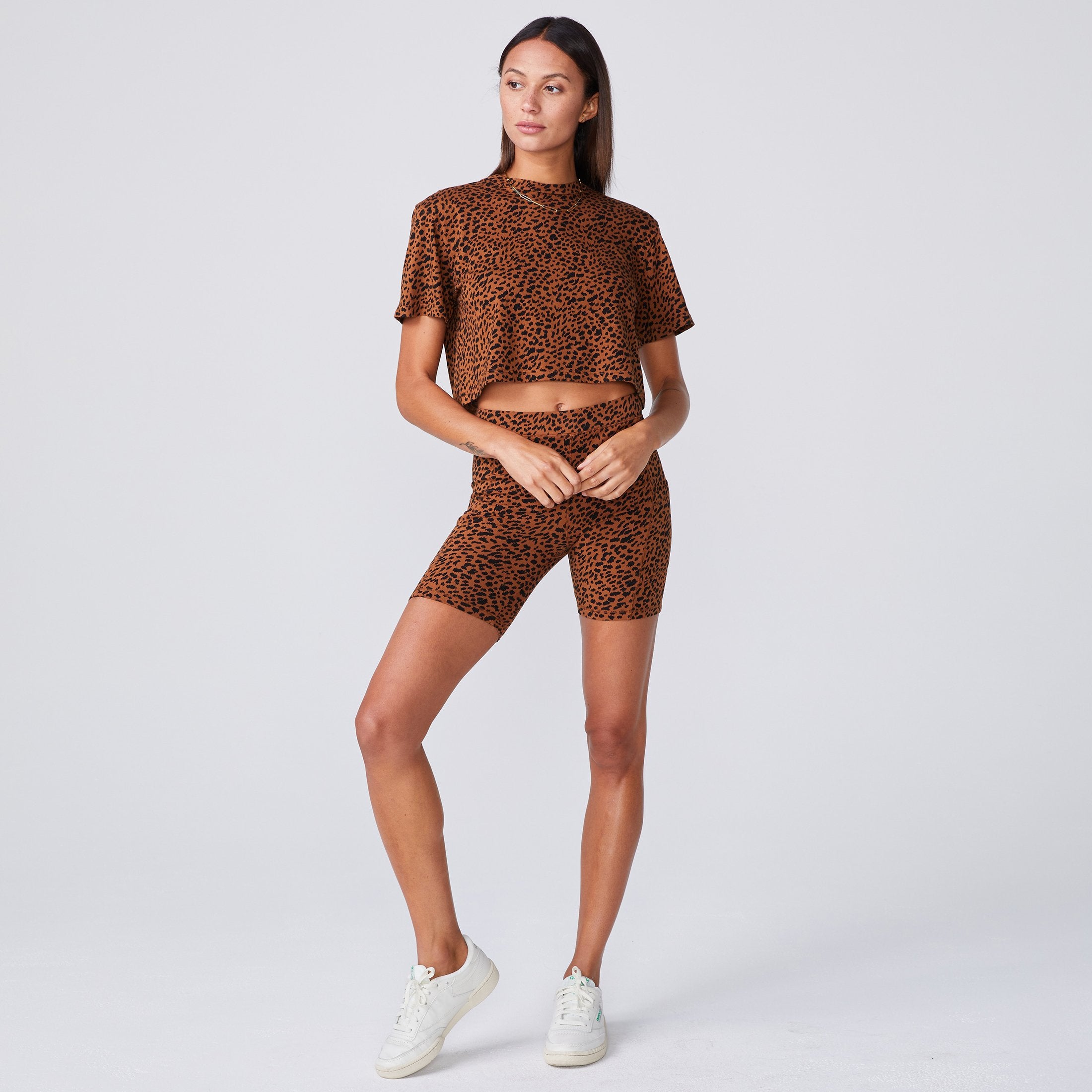 Mini Leopard Cropped Ex-Boyfriend Crew (6089287631030)