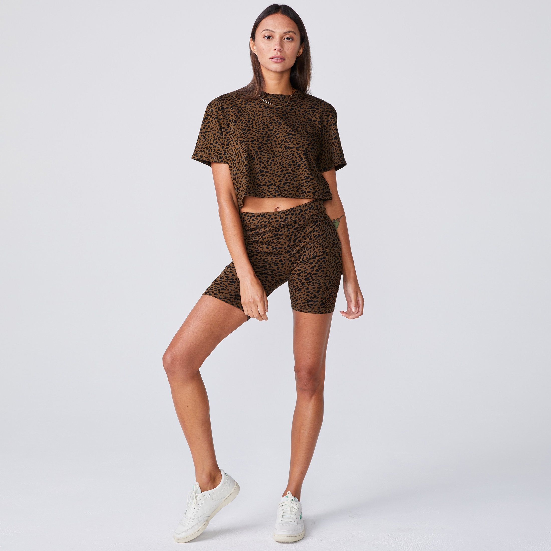 Mini Leopard Cropped Ex-Boyfriend Crew (6089287663798)