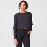 Cropped Long Sleeve Ex-Boyfriend Pocket Crew (4953629589606)