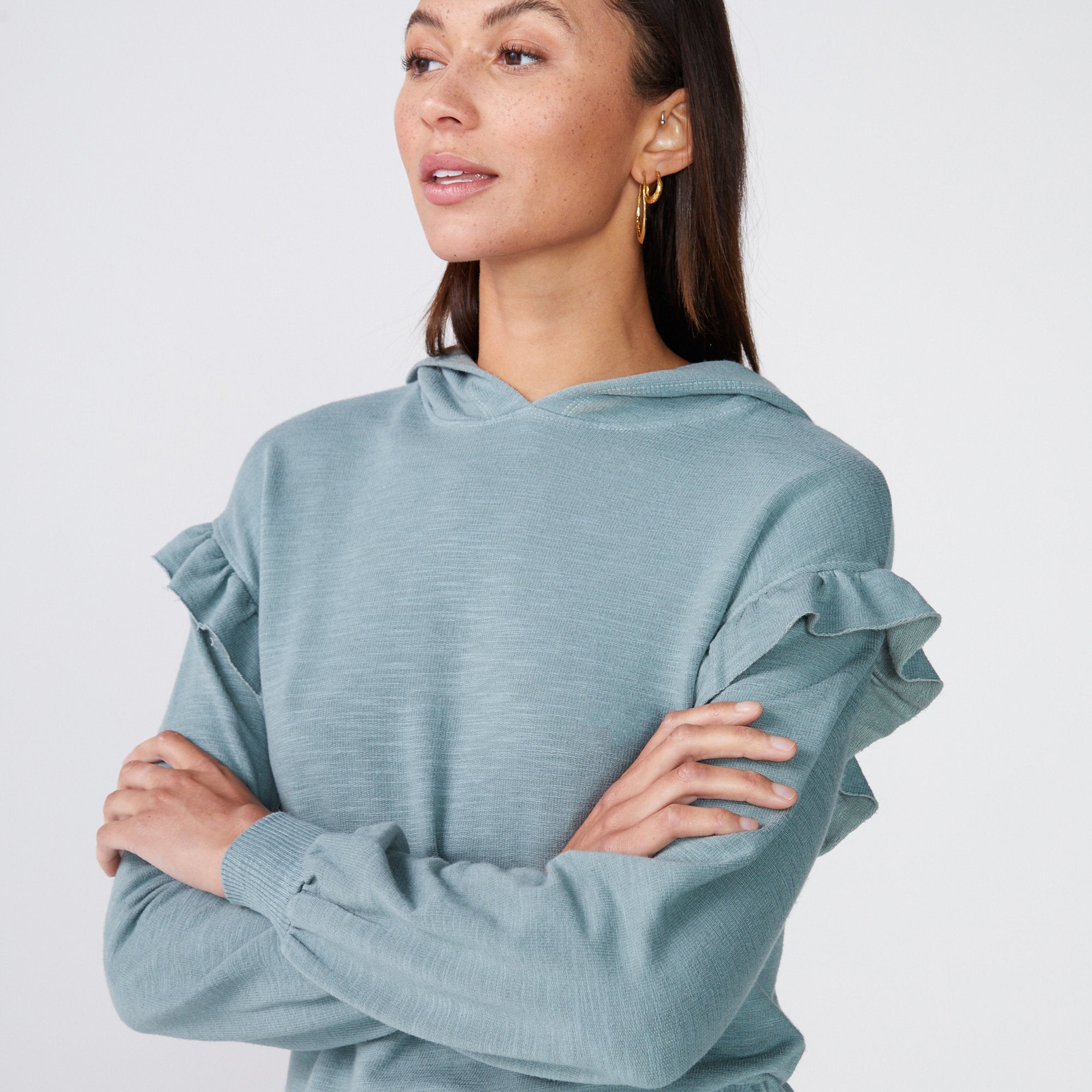 Supersoft Ruffle Pullover Hoody (6548569817270)