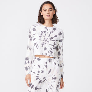 Kaleidoscope Tie Dye Cropped Boyfriend Sweatshirt (6592531398838)