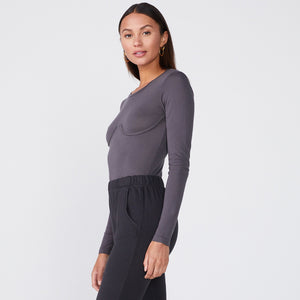 Bustier Long Sleeve Top (6551222845622)