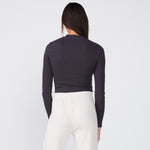 Rib Long Sleeve Mock Neck Bodysuit (6214111920310)