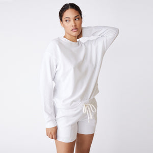 Fuzzy Fleece Rib Sweatshirt (6643419578550)