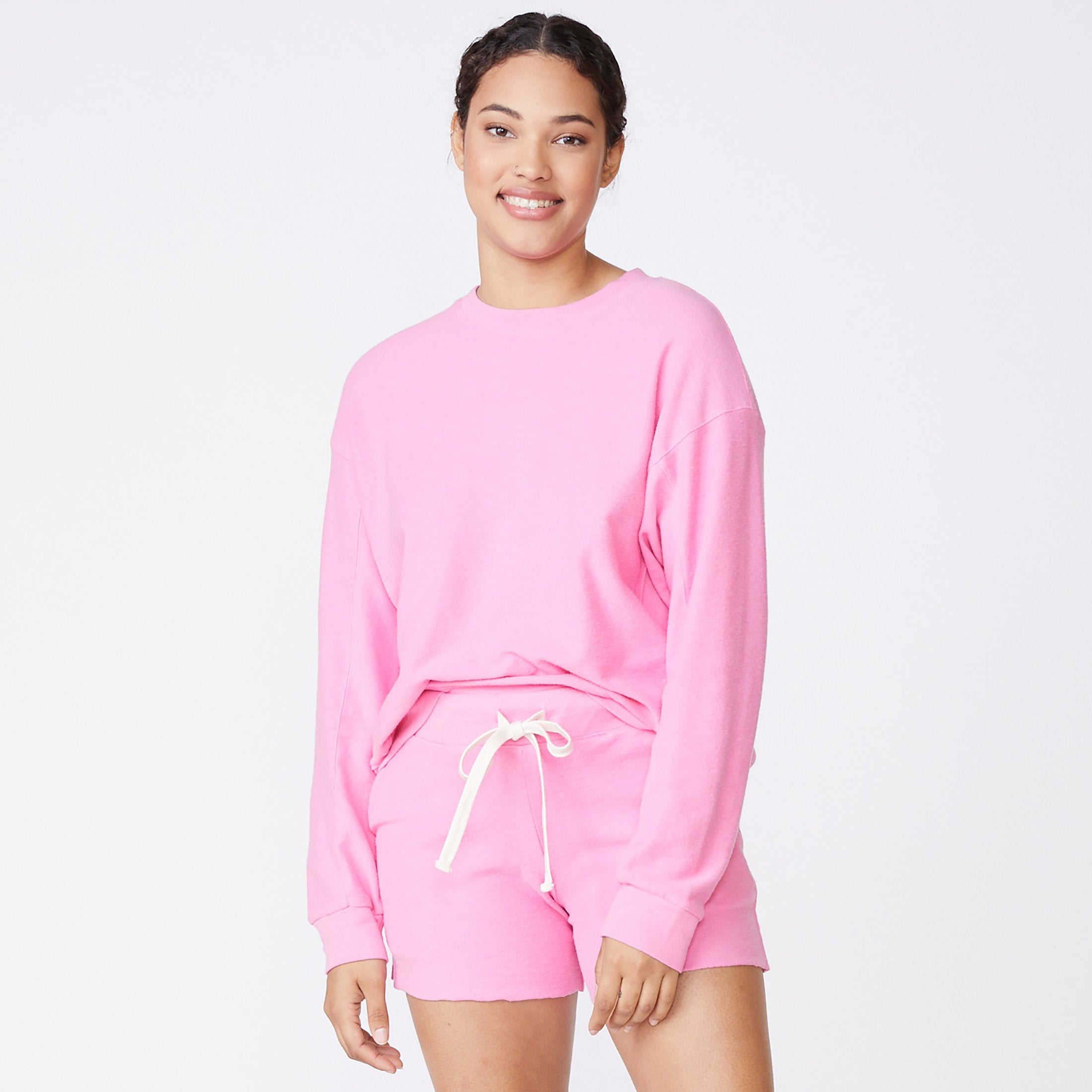 Fuzzy Fleece Rib Sweatshirt (6643419611318)