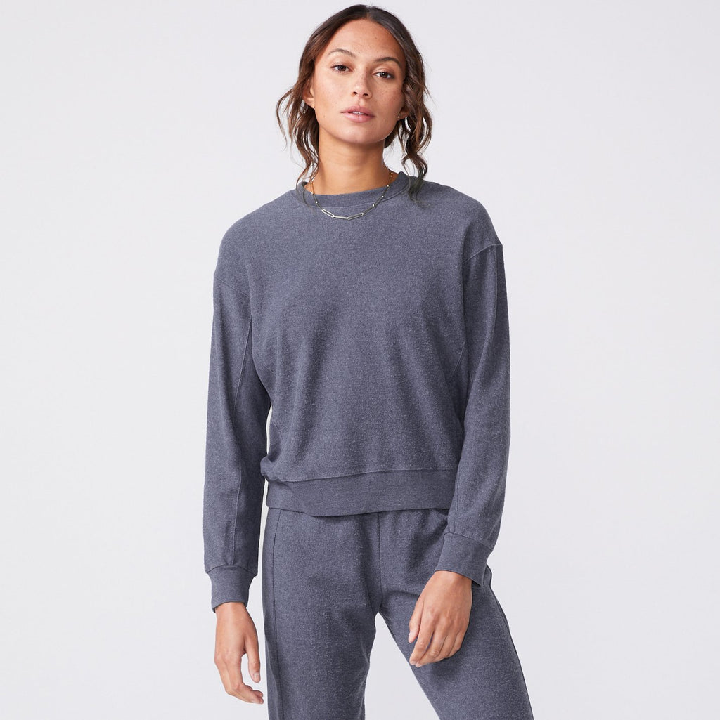 Fuzzy Fleece Rib Sweatshirt (6643419644086)