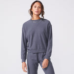 Fuzzy Fleece Rib Sweatshirt (6643419644086)