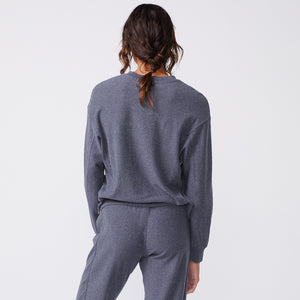 Fuzzy Fleece Rib Sweatshirt (6643419644086)