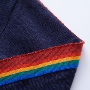 Kids Supersoft Rainbow Stripe Zip Up Hoody (1597310304358)