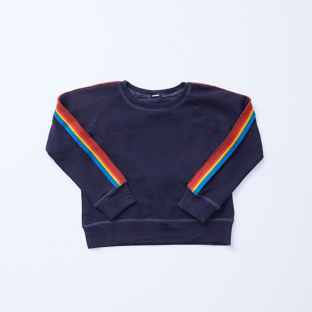 Kids Supersoft Rainbow Stripe Raglan (1597308239974)