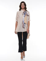 HILO HALF SLEEVED BLOUSE COMES WITH MATCHING SCARF